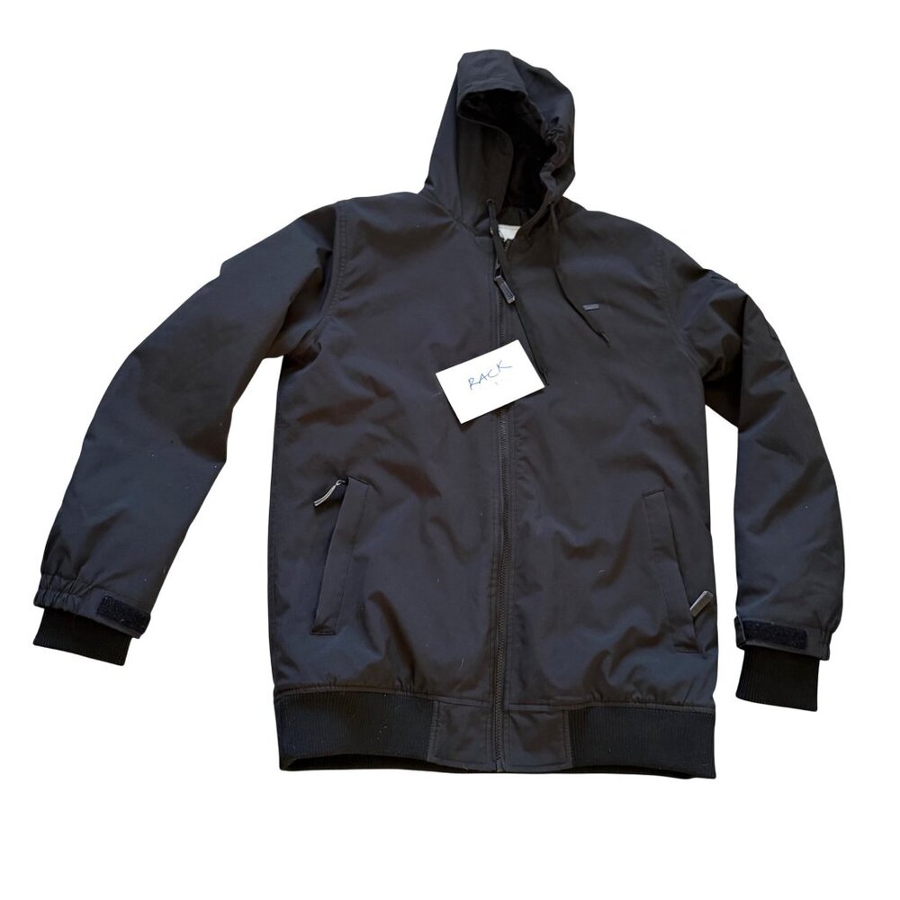 Empyre Men's Hoodie Jacket Sz S Black Hooded Full Zip Pockets Utility Outdoor